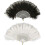 Vintage 1920s Folding Handheld Feather Fan - Retro Costume Accessory 1