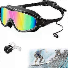 Warddefend Swim Goggles - Anti Fog, UV Protection, No Leaking, Wide View Swimming Goggles for Adults & Kids
