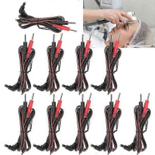 10pcs Replacement Electrode Wires 235mm for TENS EMS Massage Digital Therapy Device - Standard Pin Connection Cables