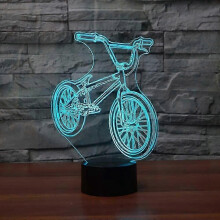3D LED BMX Bike Night Light - USB Table Lamp with 7 Color Changing, Bedside Sleep Light, Home Decor Gift for Bedroom