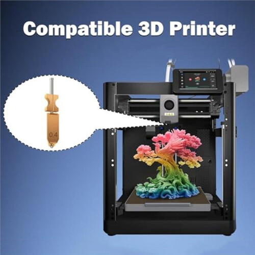 2Packs for FLASHFORGE AD5X Upgraded 3D Printer 0.4mm Hotend Nozzle Assembly,Extra 2PCS Silicone Sock+ 2PCS Nozzle Brush 2