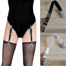 Reggicalze elastiche da donna compatibili con calze autoreggenti con clip in metallo