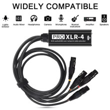 4-Channel XLR Audio and DMX Network Cable Extender, DMX512 Network Signal Extender for Stage Sound Lighting Studio A