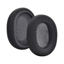 1 paire de coussinets d'oreille en tissu, housse pour-Noir