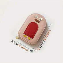 Cute Penguins PU Credit Card Holder, Cute Penguins Wallet, Gray