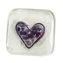 Tarjeta de recuerdo de cristal con forma de corazón para bolsillo - Recuerdo de corazón