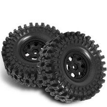4PCS plastic wheel hub 1.9inch Rubber Rock Tyres Wheel Tires,White