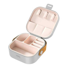 Earring Jewelry Case with Handle, Mini Jewelry Travel Case,Gray