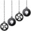 4Pcs Light Bulb and Fan Pattern Pull Chain Ceiling Fan Chain Extender 1