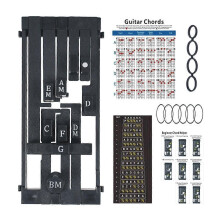 Sistema di apprendimento degli accordi per chitarra compatibile con i principianti, colore nero.