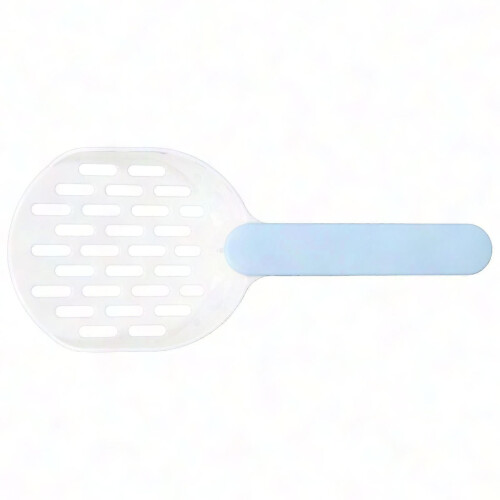 Pet Waste Scoop, Durable Plastic, White and Blue 1