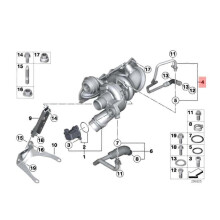 11427608123 Tubo flessibile di alimentazione olio turbocompressore motore compatibile con BMW Serie