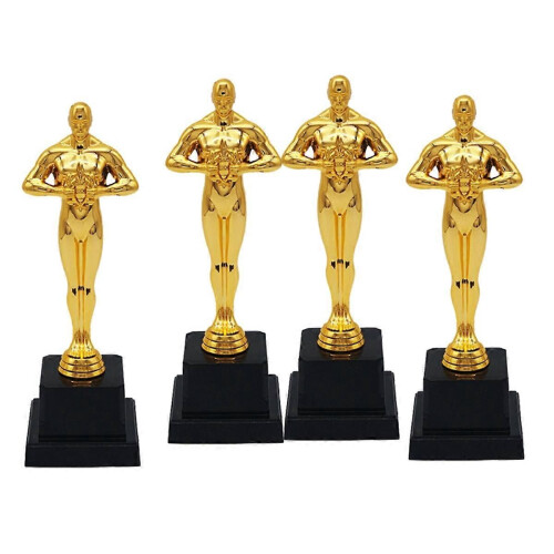 4-pack guldtroféer, troféstatyett för prisutdelning