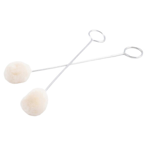 50 Pieces Wool Ball Brush Dye Dyeing Applicator with Metal Handle