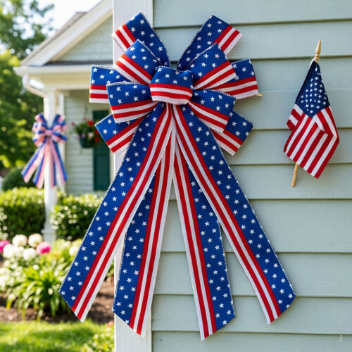 Nationale Dag Decoratieve Strik Grote Polyester Strik Ornament-2 2