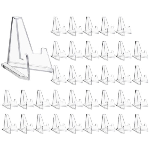 Mini Acrylic Easel Display Stand, 36 Packs,