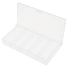 5 Grids Plastic Organizer Box Clear Fishing Tackle Storage Box Jewelry Dividers Container Case