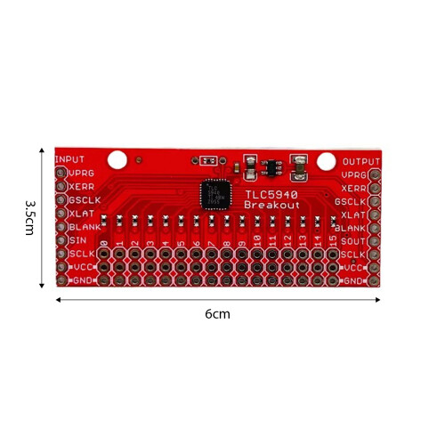 TLC5940 Driver Circuit Board Offering 6 Bit Current Limit Setting 2