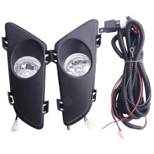 Front Right & Left Clear Fog Lights Lamp Lens with Wiring Kit