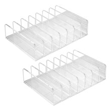 2 Pcs Acrylic Eyeshadow Palette Makeup Organizer,7-Cell, for Cosmetic