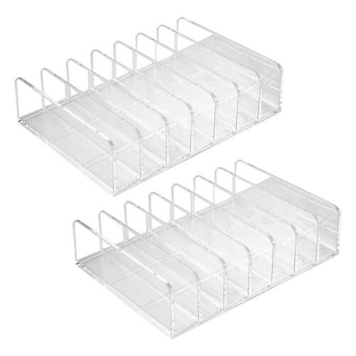 2 Pcs Acrylic Eyeshadow Palette Makeup Organizer,7-Cell, for Cosmetic