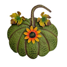 Metal Pumpkin Garden Stake Fall Decor Decorative Rustic Pumpkin Yard Stake Sign Yard Decor Outdoor Thanksgiving Green,B