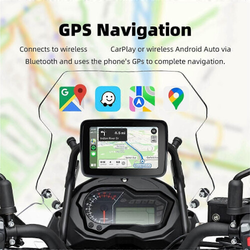 Wireless Carplay Android Auto Portable Navigation GPS Screen 1