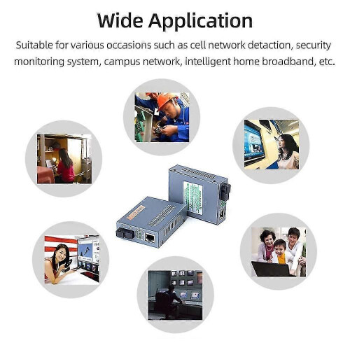 Gigabit Single-Mode Fiber Optic Media Converter Transmitter Receiver Set 2