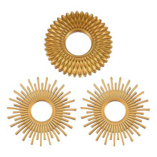 Gold Mirrors for Wall Pack of 3 - Wall Mirrors for Room Decor