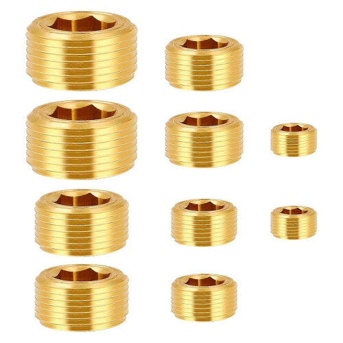 Pipe Plug Socket Set Brass Pipe Plug Fittings Male Internal Hex