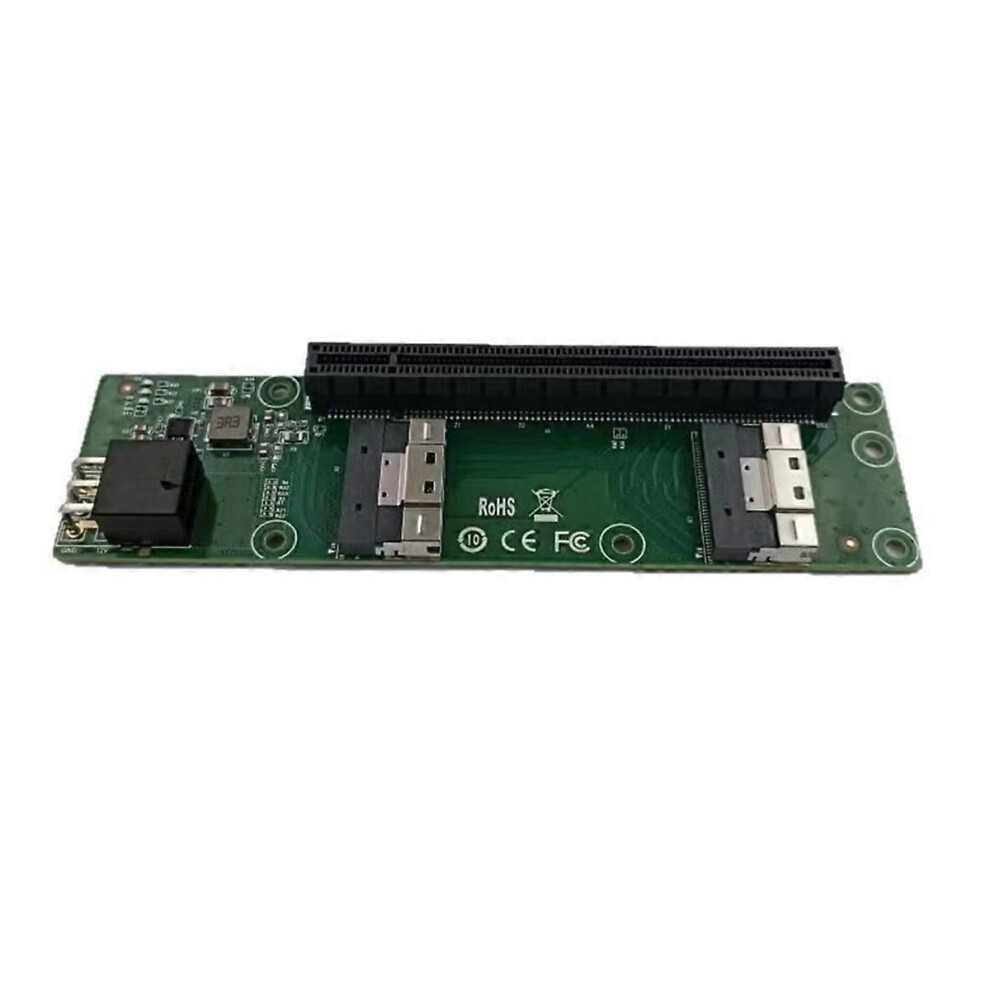 Pcie 5.0 X16 To Mcio 8I Adapter Card 2-Port X8 To Pcie X16 Slot Riser 9409192943149