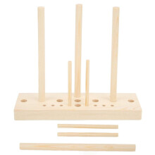 Wooden Ribbon Bow Maker Machine, Multi-Size Adjustable Bow Maker with Wooden Sticks for Bow Making, DIY Crafts, Party Decorations