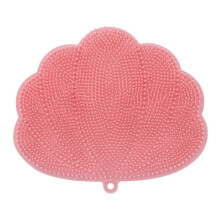 Wall-Mounted Hands-Free Back&Foot Scrubber with Suction Cups -Pink