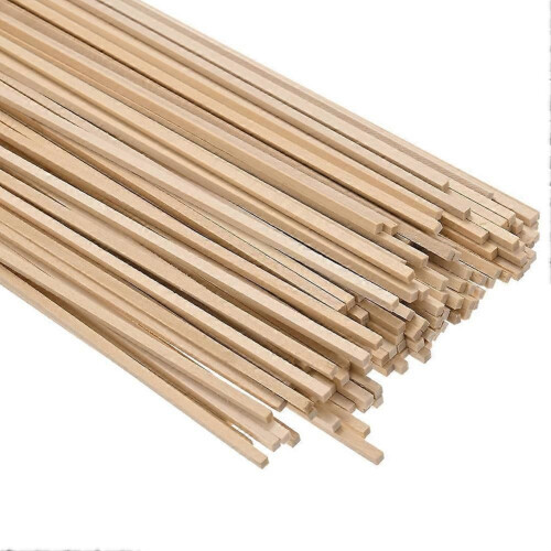 Wood Square Dowel Rods, Hardwood Square Dowel Sticks 120 Pack