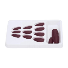24pcs Matte False Nails Full Cover Fake Nail Tip Manicure Tool for Women and GirlsF143