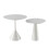 2PCS 1/6 Scale Miniature Dollhouse Tea Table for Doll House White 1