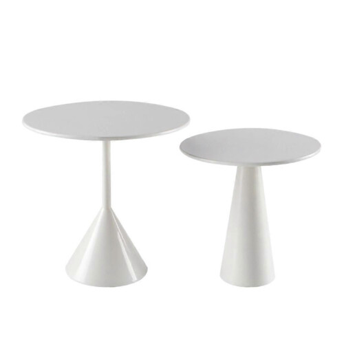 2PCS 1/6 Scale Miniature Dollhouse Tea Table for Doll House White