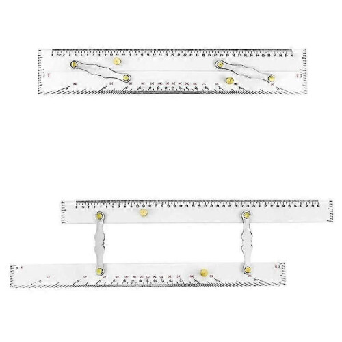 Marine Parallel Ruler 450MM with Clear Scales for Nautical Charts and Mapping Points 1