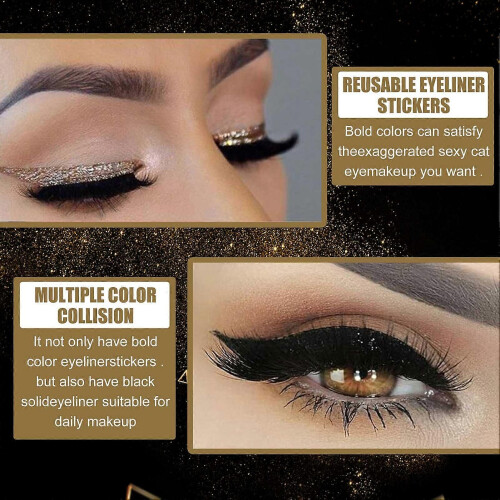 4 ζευγάρια Eyeliner Eyeliner Patch Βλεφαρίδων Universal Type Cosmetics Lastics Eyeliner Patch Βλεφαρίδων