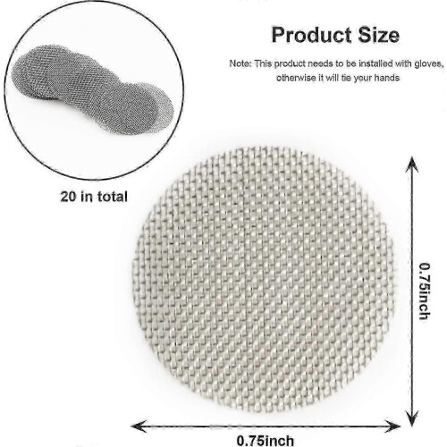 Rostfria kranluftsgaller 13/16" ytterdiameter - 20-pack för VVS 2