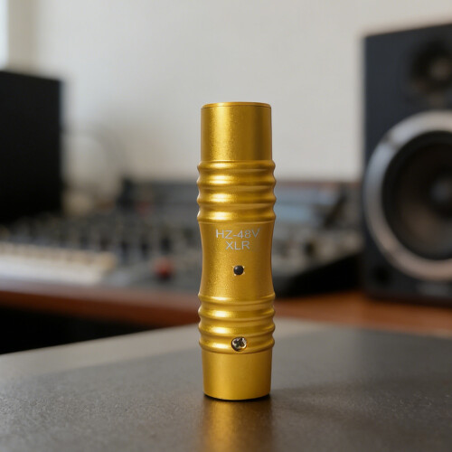 Convertisseurs de son XLR de puissance 48 V plaqués or à 3,5 mm 1