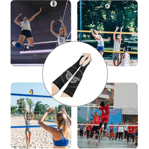 Conjunto de mangas, muñequeras y coderas para voleibol - Protección compatible con brazos y manos, compatible 1