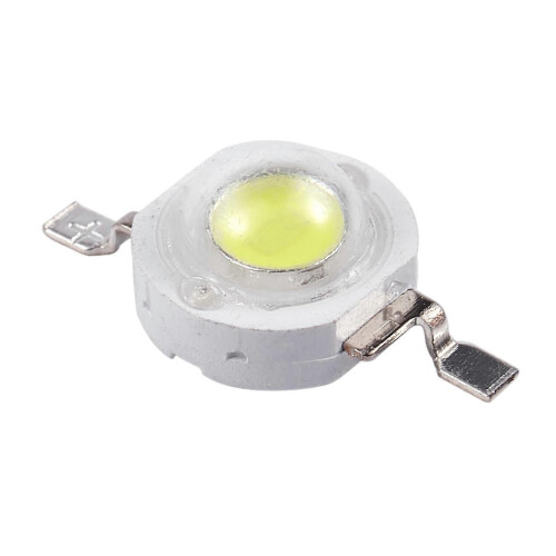 100 τεμάχια υψηλής ισχύος 2 ακίδων 3W λευκών LED πομπών με χάντρες 170-190Lm 6000K 2