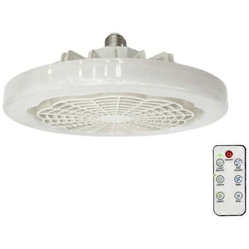 Ventilatore da soffitto E27 con luce e telecomando, ventilatore con luce compatibile con la camera da