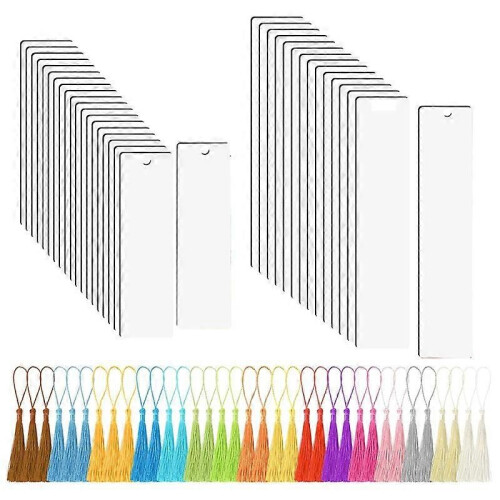 35Pcs Sublimation Bookmark Blank Heat Transfer MDF Bookmarks DIY