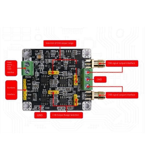 Μονάδα DAC8830 Μετατροπέας ψηφιακού σε αναλογικό σήματος δ 1