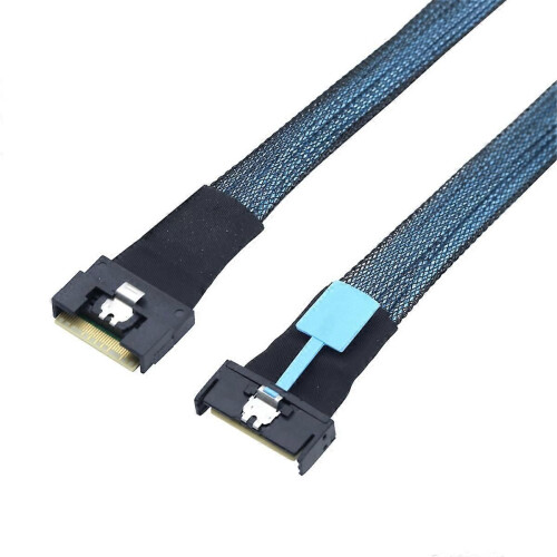 Καλώδιο εισαγωγής PCIe MCIO 5.0 8I σε λεπτό καλώδιο SAS 80cm με αντιολισθητική προστασία 1