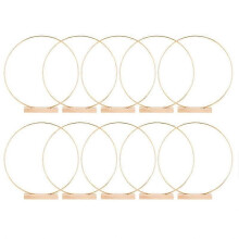10Pack 10Inch Floral Hoop Wreath Centerpiece Table with Place Holders