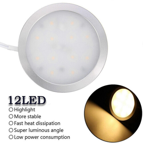 2 luci LED da 12 V per camper, roulotte, barche, interni, soffitto, luce bianca calda 2