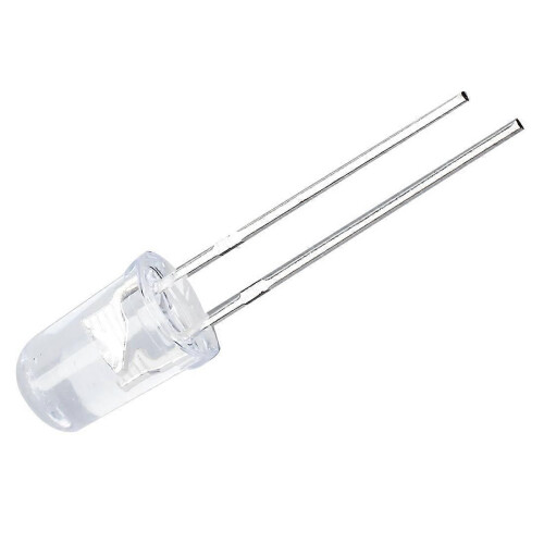 5mm Dia Clear Round Head Blue Light Emitting Diodes LED 50 Pcs 2